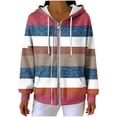 thumbnail image 6 of Fleece Pullover Women, Women's Print Hooded Sweatshirt, Drawstring Zip Up Hoodie with Pockets, Casual Winter Fleece Lined Warm Comfy Soft Sweatshirts Hoodie Jacket, 6 of 9