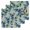 Green Grey, variant on Blueberry Spring Leaves Kitchen Dish Towels for Drying Dishes Set of 4, Farmhouse Botanical Branches Waffle Weave Microfiber Hand Tea Bathroom Towels Quick Dry & Absorbent Towel 12x12