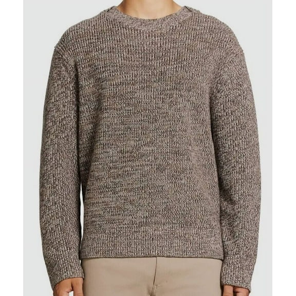 Theory Men' Lamar Heathered Merino Wool Blend Sweater in White/fossil/mink-Small