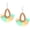 Green Teardrop, variant on Boho Summer Beach Earrings for Women Lightweight Straw Wicker Earring Statement Raffia, Style J4051