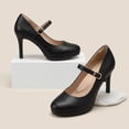 thumbnail image 5 of Pennysue Women's Pumps Closed Toe Mary Jane Pumps Round Toe Platform High Heel Dress Shoes, 5 of 11