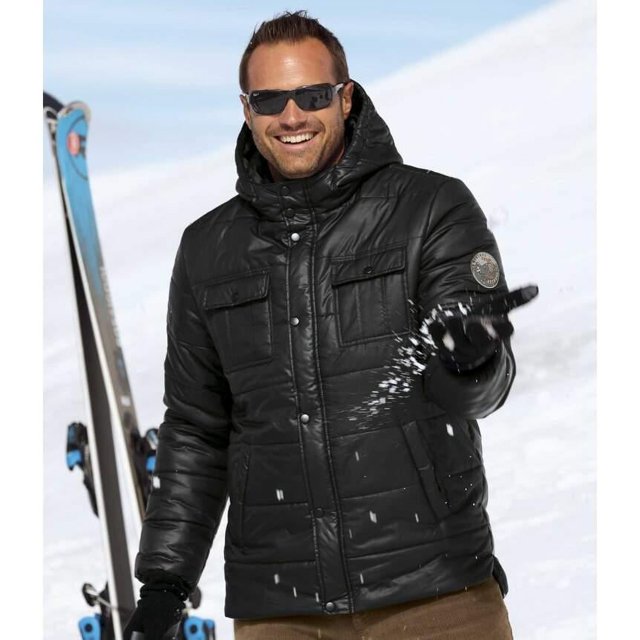 Atlas For Men - Chaqueta Acolchada para Hombre (Negro)