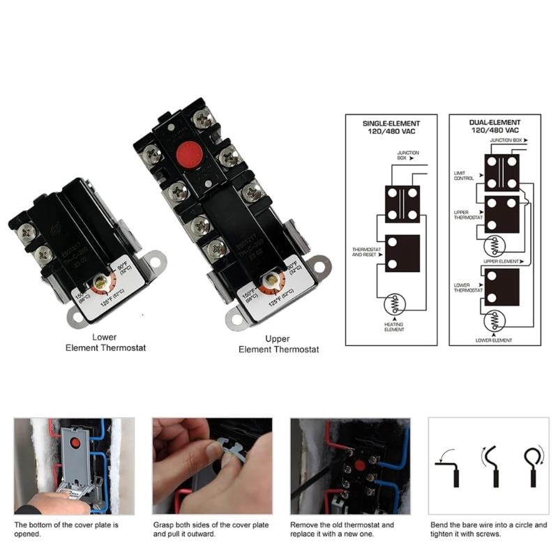 CEORPER Electric Water Heater Tune Up Kit Water Heater Element Upper 4500W 240V