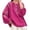 Red, variant on Womens Embroidered Peasant Blouse Split Neck Long Lantern Sleeve Floral Embroidery Boho Loose Fit Casual Tunic Tops