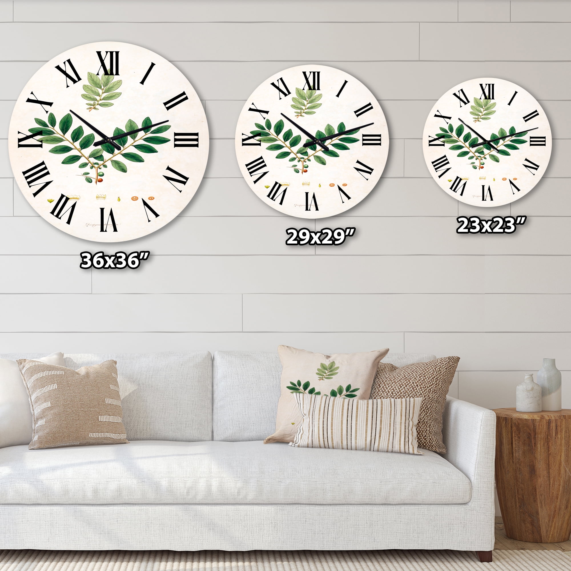 Designart 1 in Farmhouse Wall Clock