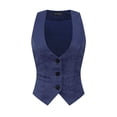 thumbnail image 1 of Chaleco vintage para mujer con botones Steampunk Jacquard sin mangas Azul Oscuro L, 1 of 6