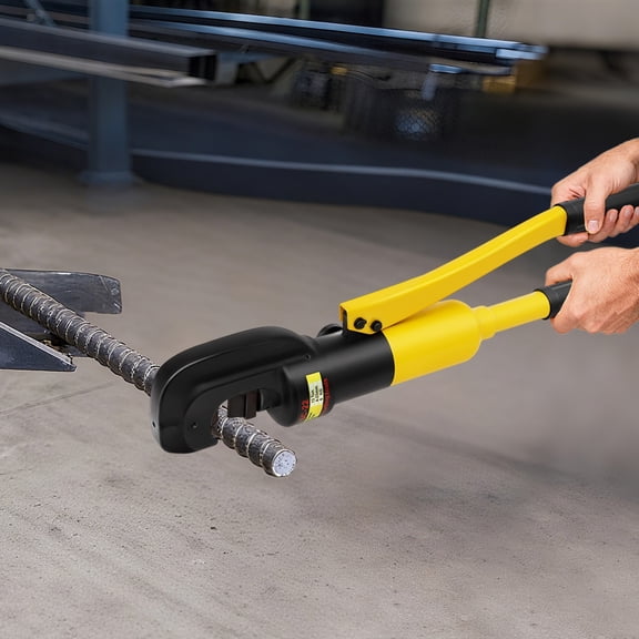 Hydraulic Rebar Cutter 13Ton Manual Steel Bar Cutting Tool - 28660lbs Force, 22mm Capacity, Portable Toolbox for Construction, Electrical, Oilfield Professionals