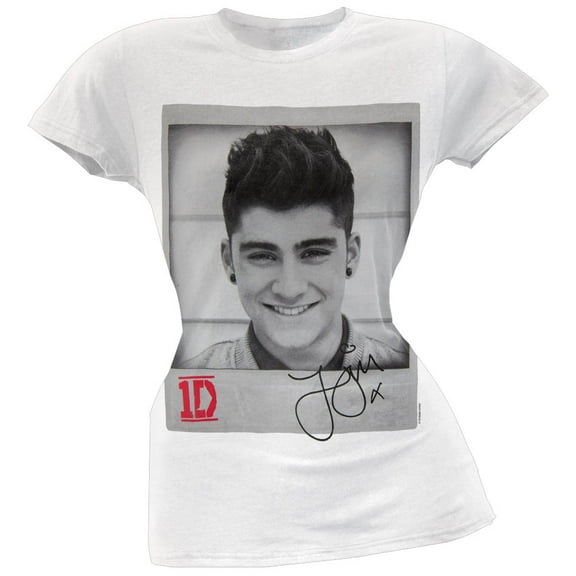 One Direction Women's Juniors Zayn Polaroid Two Short Sleeve T Shirt