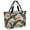 Pink, Green, Cream, variant on Pink Flamingo Beach Bag for Women, Large Breathable Mesh Beach Tote Bag, Vintage Summer Tropical Leaves Burlap Sandproof Lightweight Travel Bags for Vacation Picnic Swimming Pool 15.7"x15.7"x9.1"