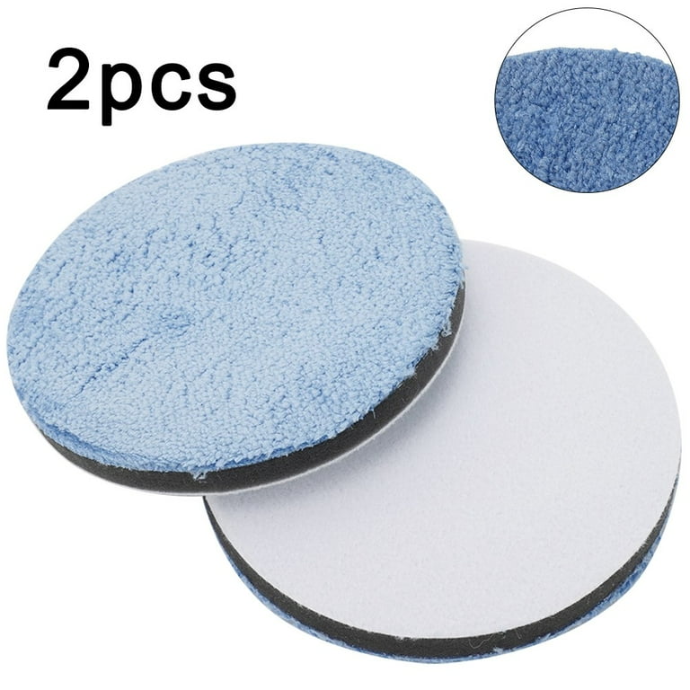 2Pcs 3/4/5/6/7inch Microfiber Polishing Pads Buffing Pad Set For Car  Polisher 