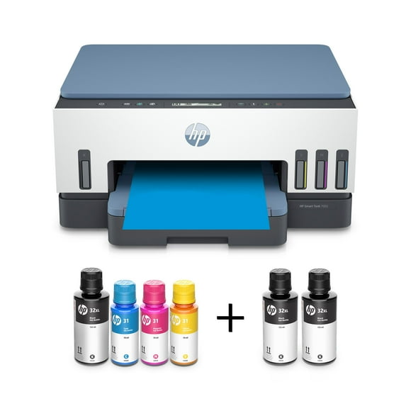 HP Smart Tank 7002 All-in-One Inkjet Printer, 2 Bonus Black Ink Bottles