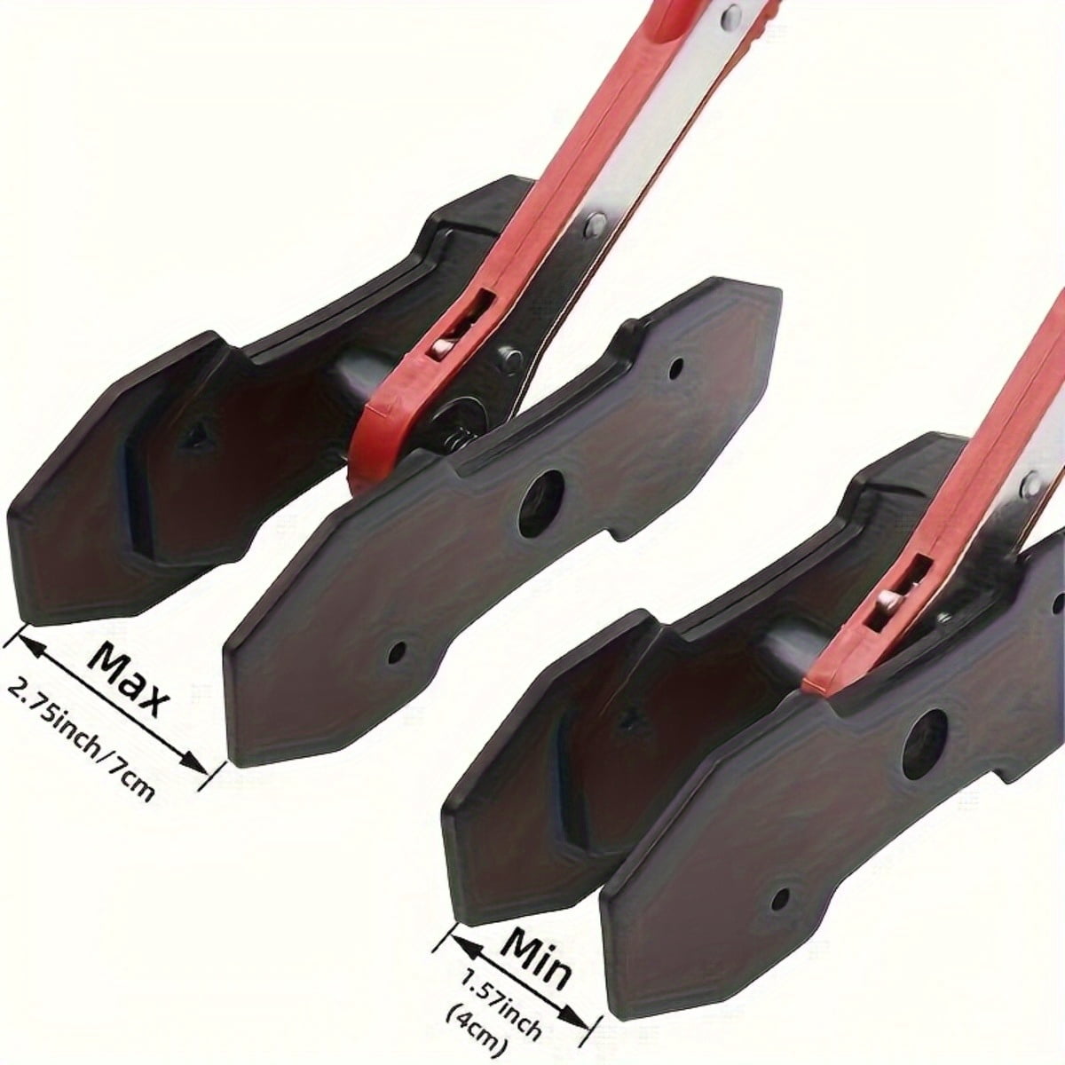 Brake Caliper Press Tool | Car Ratcheting Brake Caliper Piston Spreader Press Tool with 2pcs Steel Plates-Red