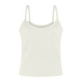 thumbnail image 4 of Razzly Women's Summer Sleeveless Stretchy Camisole Top Comfortable Casual Wear For Yoga And Daily Activities(Beige,L), 4 of 4