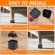 thumbnail image 4 of 16 Pzas de Elevadores de Muebles con Fondo Antideslizante, Elevadores de Mesa Ajustables, Levantador de Cama Apilable, Bloques de Elevación de Cama Versátiles, Plástico Negro, 4 of 12