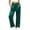 Green, variant on Satin Wide Leg Pajama Pants for Women Elastic High Waist Loose Shiny Silk Casual Loungewear Trousers with Pockets