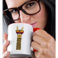 thumbnail image 2 of 3drose, Funny Cool Funky Llama Wearing Sunglasses Cartoon, 11oz Two-tone Red Mug, 2 of 6