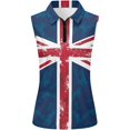 thumbnail image 2 of xfsWaSs Womens Tank Tops Women's Sleeveless Golf Polo Shirts Casual Floral Print 1/4 Zip Tennis Workout Tank Top Summer Lightweight, 2 of 4