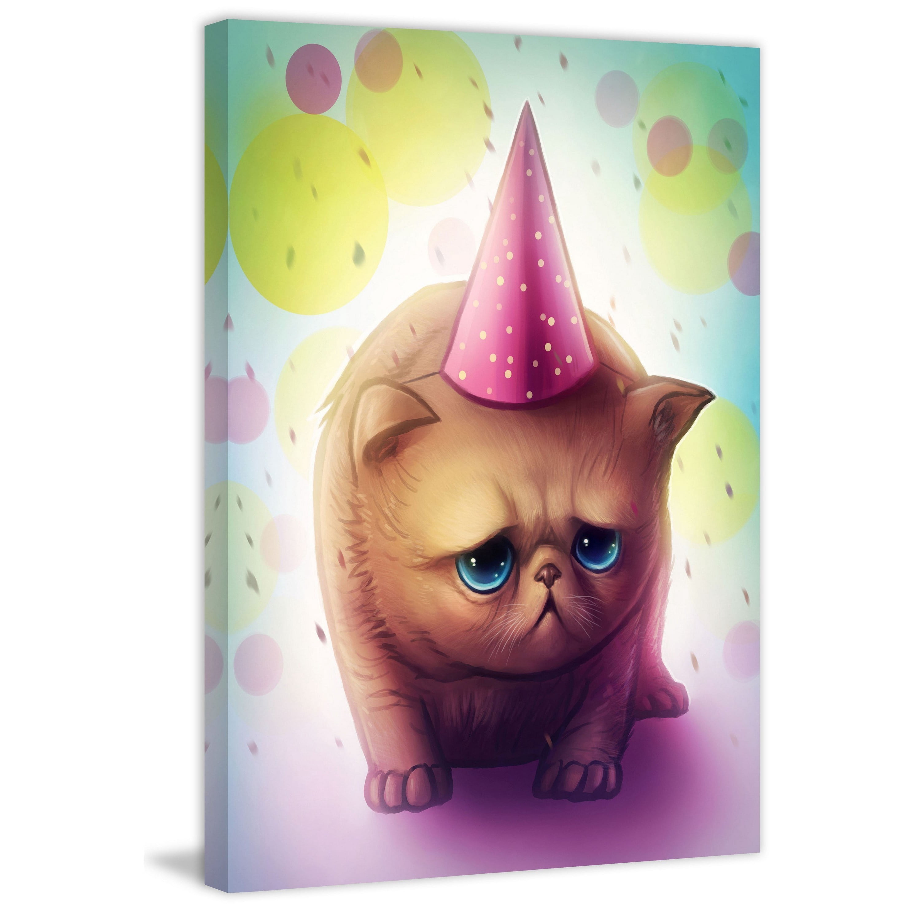 Marmont Hill "Happy Birthday" Painting Print on Canvas
