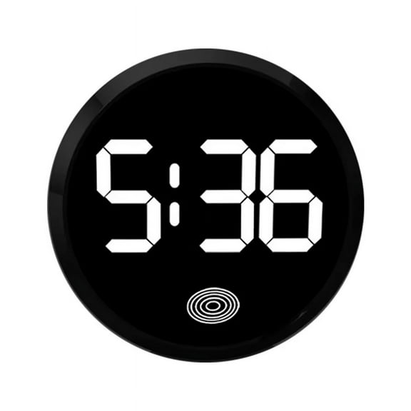 Car Interior Clock, Car Watch, Car Accessories, Car LED Electronic Watch Head, Round Alloy Touch Luminous Digital Clock