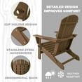 thumbnail image 2 of KOZYARD  Foldable High Density Resin Outdoor Patio Adirondack Chair - 22"x32" Taupe, 2 of 6