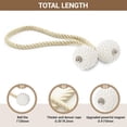 thumbnail image 2 of Magnetic Curtain Tiebacks Beige 6 Pack, Curtain Tiebacks Buckles Holdbacks Holders Hooks Clip for Home Bedroom Office Decorative Thick or Thin Curtain, 2 of 15