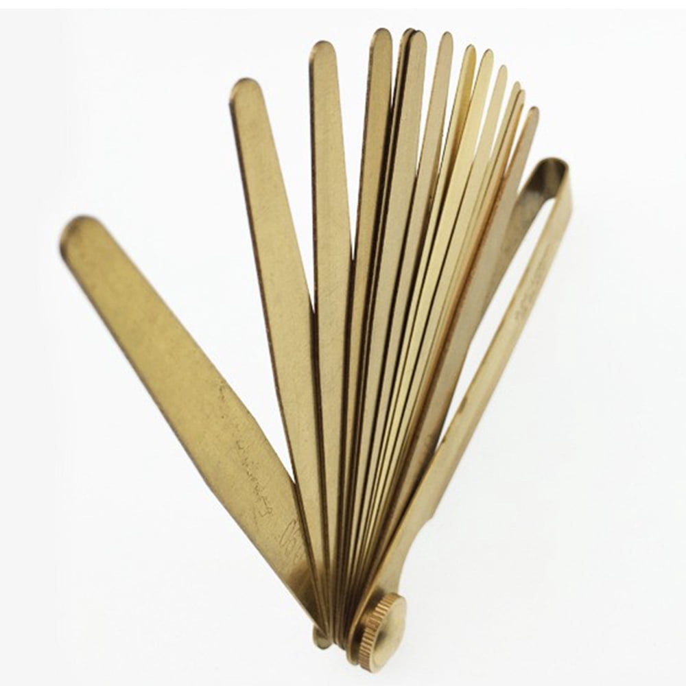 13/20 Blades Metric Thickness Feeler Gauge 0.05-1mm Brass Measuring Tool For Width Gap For Designers Engineers And Mechanics ,Easy to Use