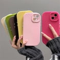 thumbnail image 2 of Korean Cute Matte Candy Pure Color Case For iPhone 15 14 13 12 Pro Max 11 INS Soft Shockproof Liquid Silicone Bumper Back Cover, 2 of 5