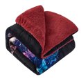 thumbnail image 3 of JML Plush Sherpa Bed Blanket, Fluffy & Soft, Reversible, Thick, Queen 75"x83",Butterfly, 3 of 7