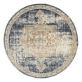 thumbnail image 3 of Unique Loom Chateau Collection Area Rug - Roosevelt (4' 1" Round Dark Blue/Beige), 3 of 7