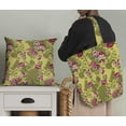 thumbnail image 5 of Soimoi Yellow polyester Crepe Fabric Leaves & Grandiflora Roses Floral Print Sewing Fabric Yard 42 Inch Wide, 5 of 5