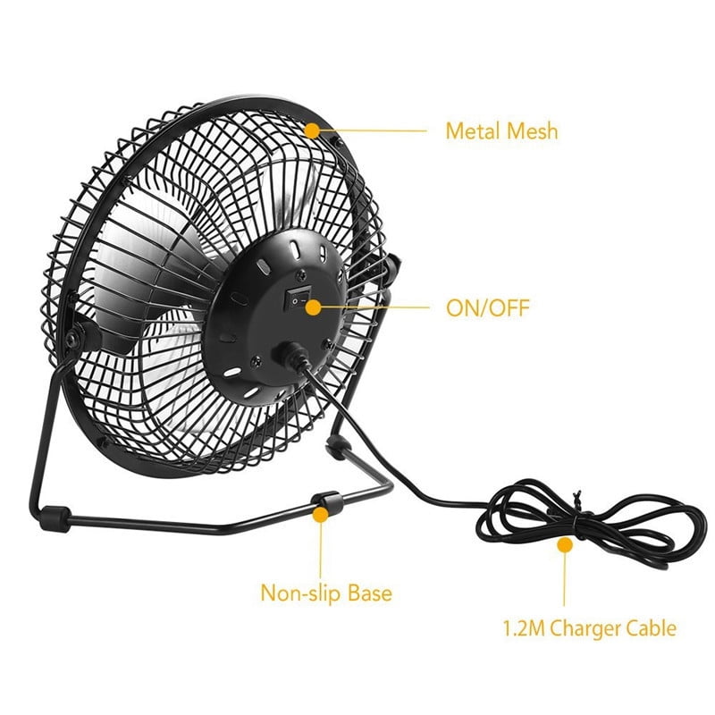 4/6/8'' USB Mini Fan Solar Panel Powered For Outdoor Ventilation Home U9A6 