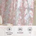 thumbnail image 6 of Pink Gray Botanical Sheer Curtains 63 Inch Length, Light Filtering Voile Curtain Panel, Pastoral Spring Summer Leaf Aesthetics Rod Pocket Drapes Window Treatments for Living Room Bedroom 52"x63", 6 of 9