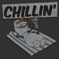 thumbnail image 2 of Men's Disney Frozen Olaf Chillin' Beach Towel Portrait Tee Color: Charcoal Heather Size: XL TALL, 2 of 3