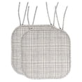 thumbnail image 2 of Aria Memory Foam Non-Slip Chair Cushion Pad with Ties 2 Pack - Silver Cream, 2 of 4