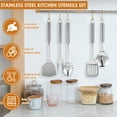 thumbnail image 5 of Xiyztok 10Pcs Kitchen Cooking Utensils Set Metal Stainless Steel Spoons and Spatula with Ergonomic Handle Utensil for Cooking Kitchen Cooking Utensils Set Kitchen Gadgets Tools Set Spoons Spatula, 5 of 7