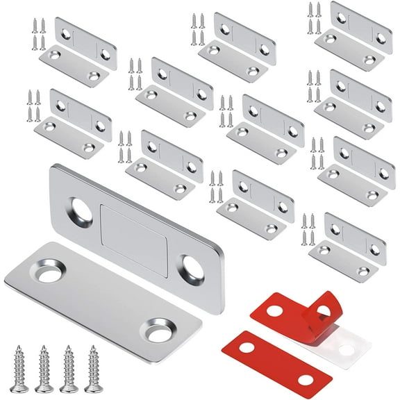 Magnetic Door Catch 12 Pack Ultra Thin Cabinet Magnetic Catch Adhesive Cabinet Door Magnets Drawer Magnets Cabinet Latch Magnetic Closures for Cabinets Kitchen Closet to Keep Door Closed