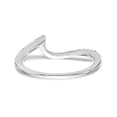 thumbnail image 5 of Solid 14k White Gold Diamond Contoured Wedding Band Ring Size 8 (.16 cttw.), 5 of 8