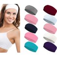 thumbnail image 1 of ORUYROP Yoga Headbands (10 Pack) Soft Stretchy Elastic Cotton Multi-Function Sports Hair Band Wraps, 1 of 7