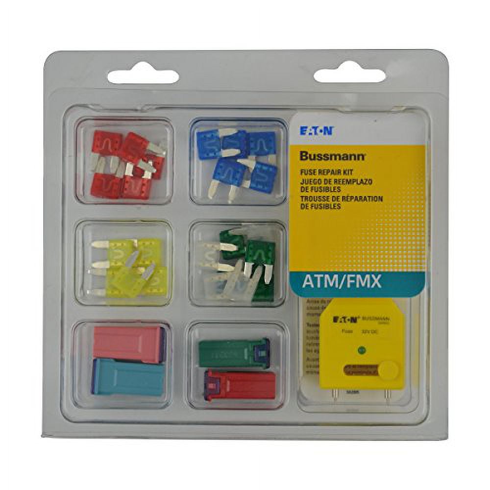 Cooper Bussmann ATM/FMX Fuse Emergency Kit with Tester, 30 pieces