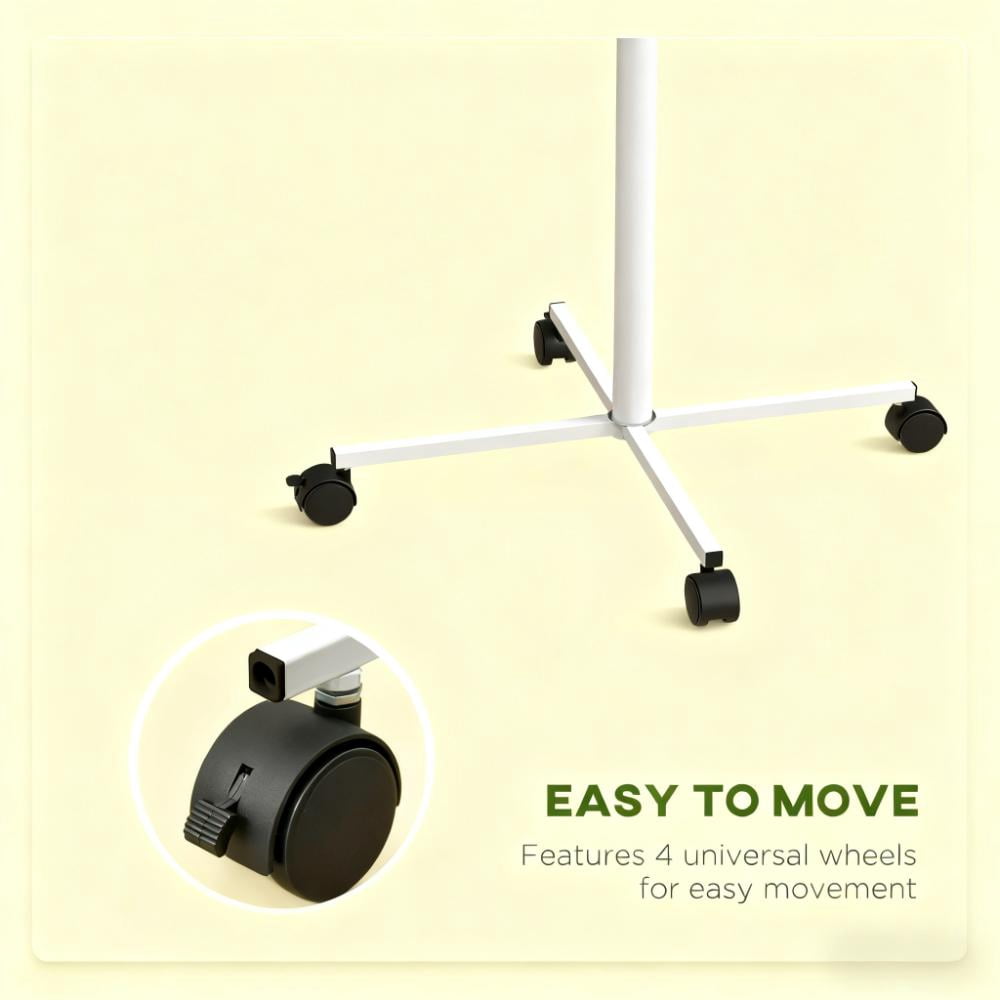 Bird Stand with Wheels, Feed Bowls, Round Tray,Bird Feeder Station