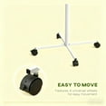 thumbnail image 5 of S-HOME Easy To Move Bird Stand With Wheels, Adjustable Height, Bird Feeder Station With Feed Bowls And Round Tray, 5 of 7