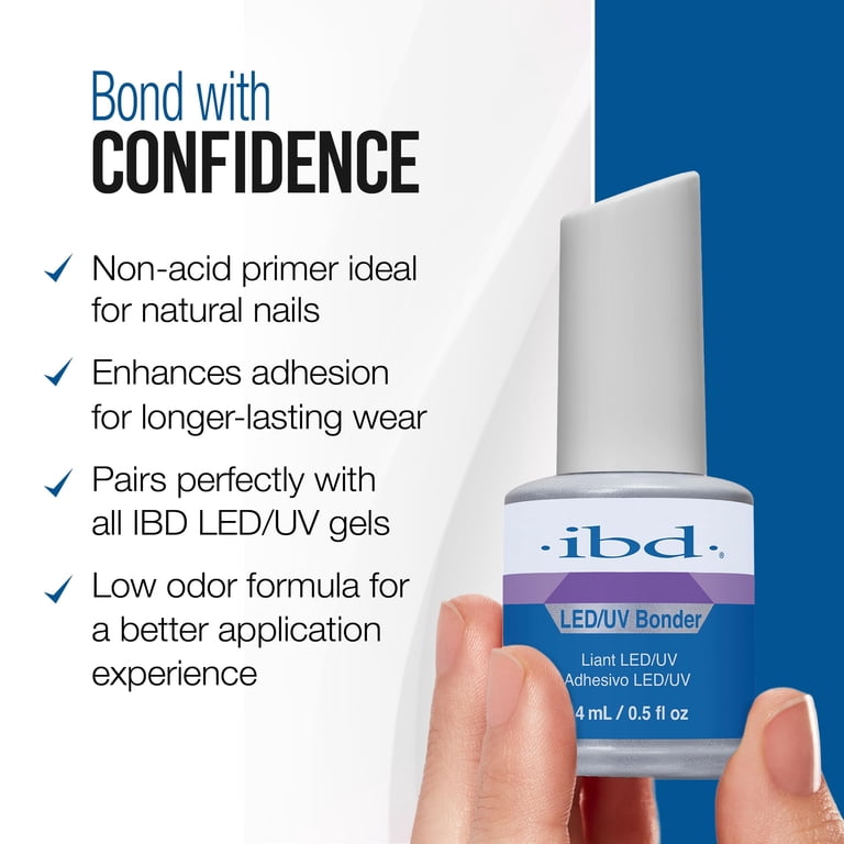 ibd, LED UV Bonder, Size 0.5 oz, primer for natural nails