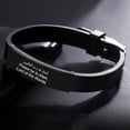 thumbnail image 3 of Adjustable Islamic Allah Prayer Silicone Bracelet Arabic Islam God Quran Quotes Bangle Inspirational Muslim Amulet Jewelry Religious Gifts for Teens Men Women, Black, Praise to be Allah, 3 of 5
