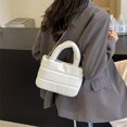 thumbnail image 4 of Bolso Acolchado Desplazamiento Hombro para Mujer PU Correa Cadena Gran Capacidad Color Sólido Al Aire Libre, 4 of 9