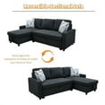 thumbnail image 3 of Ainehome Convertible Sectional Sofa with Storage Chaise - L-Shaped Futon Sofa Bed with Pull-Out Sleeper for Living Room, Black, 3 of 8