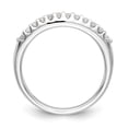 thumbnail image 2 of 14K White Gold Diamond Round Ring Band Wedding , Size 9, 2 of 7