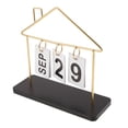 thumbnail image 1 of OULII Desktop Ornament Perpetual Flip Calendar Golden Paper Daily Necessities 1Pcs, 1 of 8
