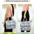 thumbnail image 4 of FORMRS Womens Corduroy Tote Bag Crossbody Shoulder Handbag with Pocket, Winter Village, 4 of 7