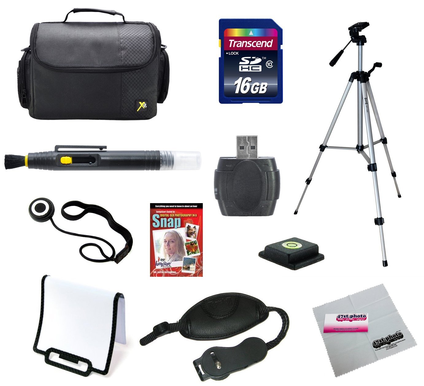 Digital SLR Camera 16gb Super Starter Kit for Canon, Nikon, Sony
