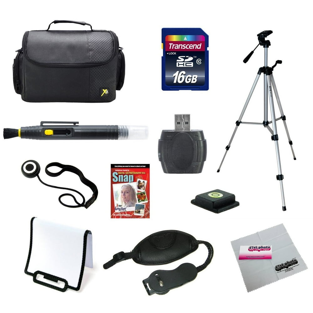 Digital SLR Camera 16gb Super Starter Kit for Canon, Nikon, Sony